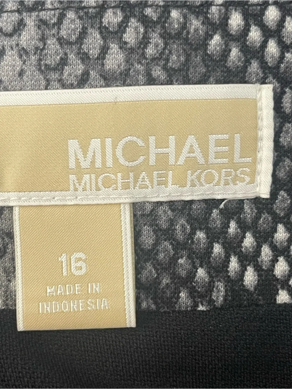 Michael Kors Snakeskin Print Pencil Skirt - Gray/Black Size 16
